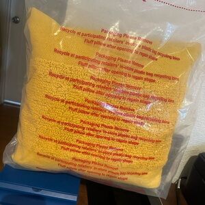 Square throw pillow yellow color can bundle them as well